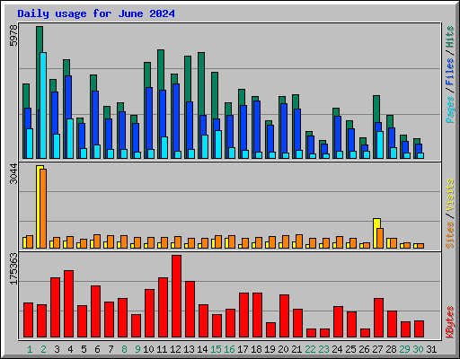 Daily usage for June 2024