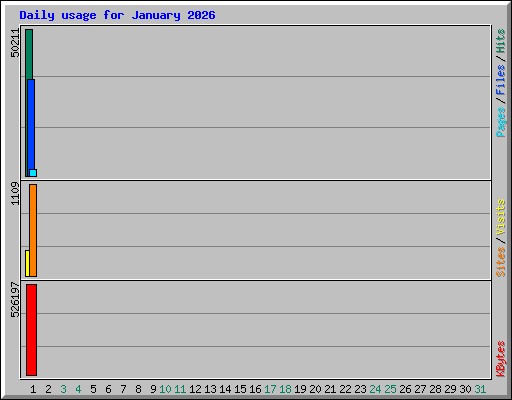 Daily usage for January 2026