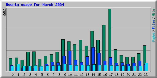 Hourly usage for March 2024